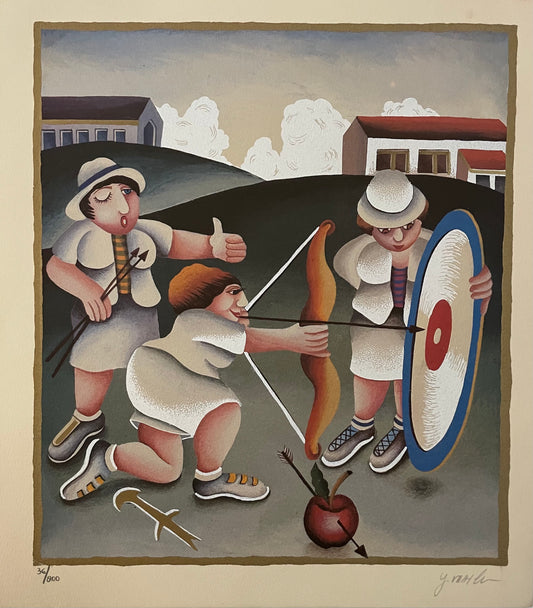 מזל קשת עם חתימת הצייר